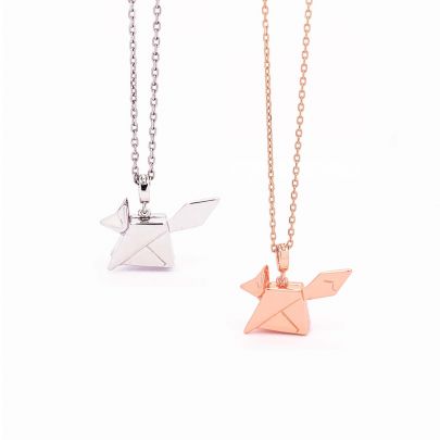 AN04 Origami Fox Aromatic Necklace