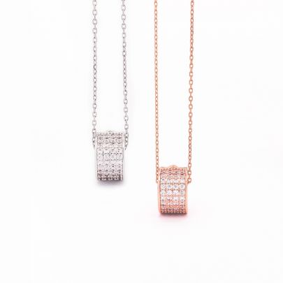 BN02 Crystal Ring Necklace